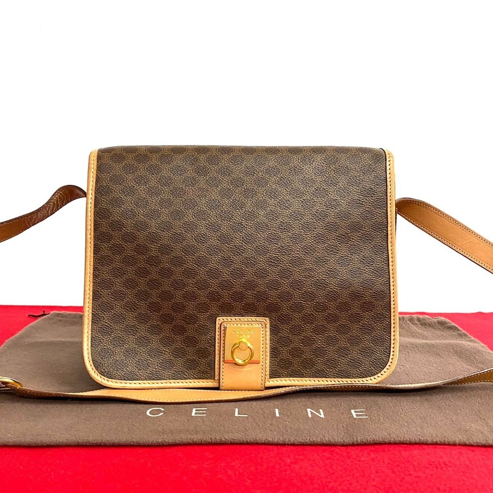 Celine Brown Macadam Triomphe Bag Ring Shoulder - image 2